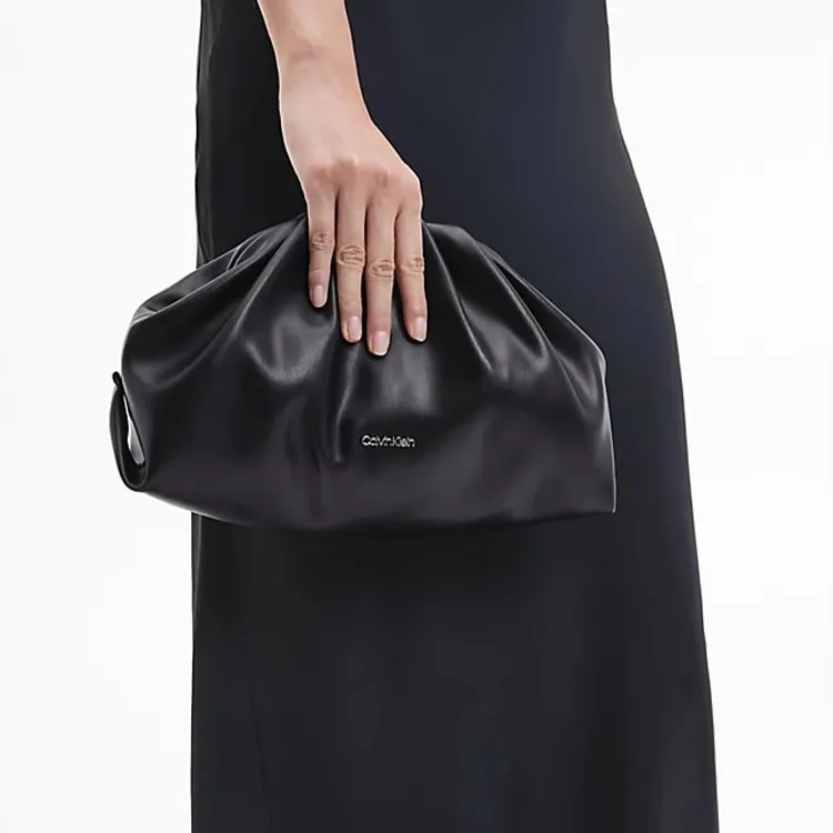 CALVIN KLEIN Polyester Cloud Bag Clutch Women's Black-3
