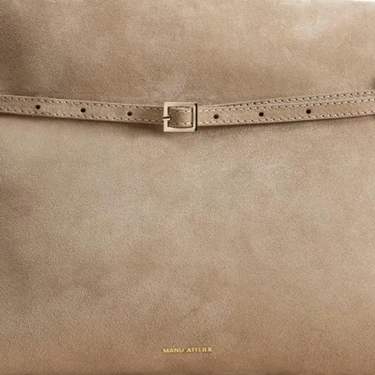 Manu Atelier Suede Handbag Women's Linen-2