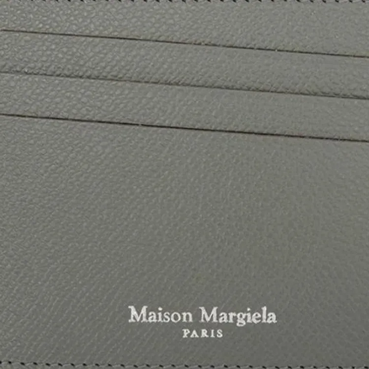 Maison Margiela Leather Card Holder Unisex Gray-2