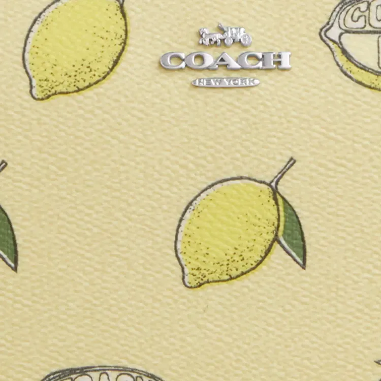 COACH Nolita Coated Canvas One Shoulder Handbag Trumpets Women's Yellow Green-3