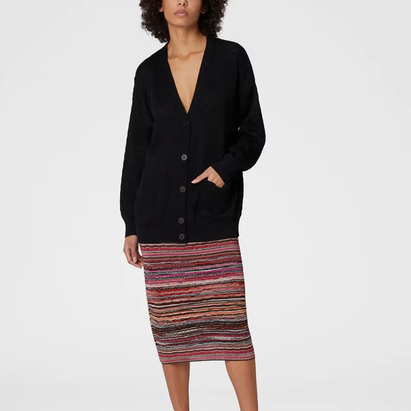 MISSONI Tonal Chevron Oversized Cardigan-1