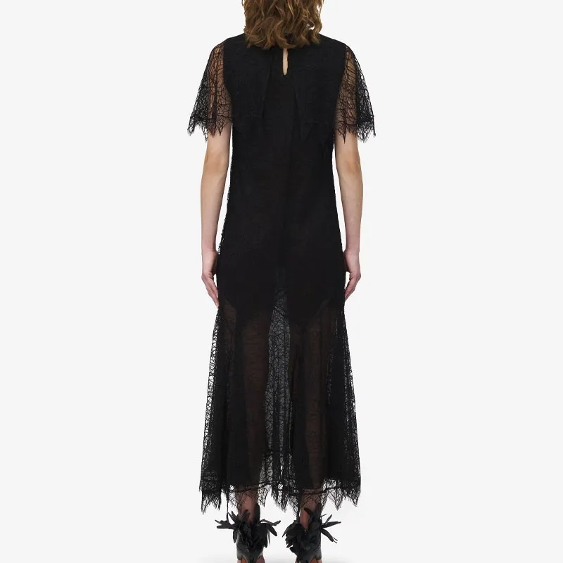 Alexander McQueen Short Sleeved Dress Women's Black-2