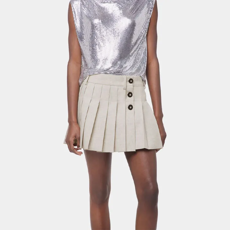 Rabanne Pleated Mini Skirt-2