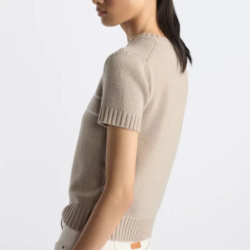 DIOR SS25 Cashmere Sweater Women's Khaki-3