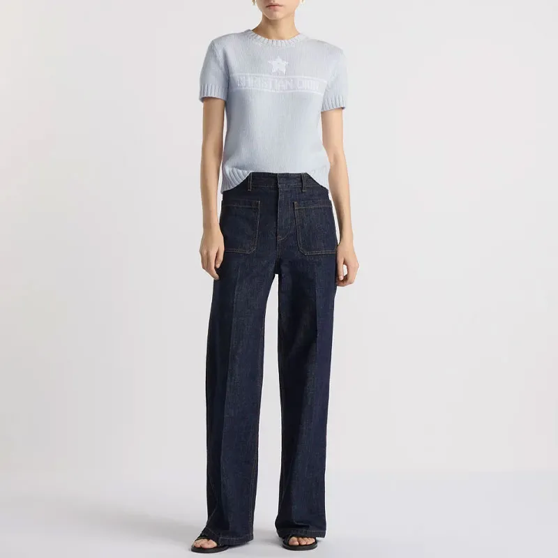 DIOR SS25 Cashmere Sweater Women's Blue-3