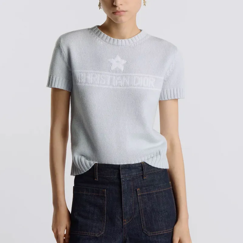 DIOR SS25 Cashmere Sweater Women's Blue-2