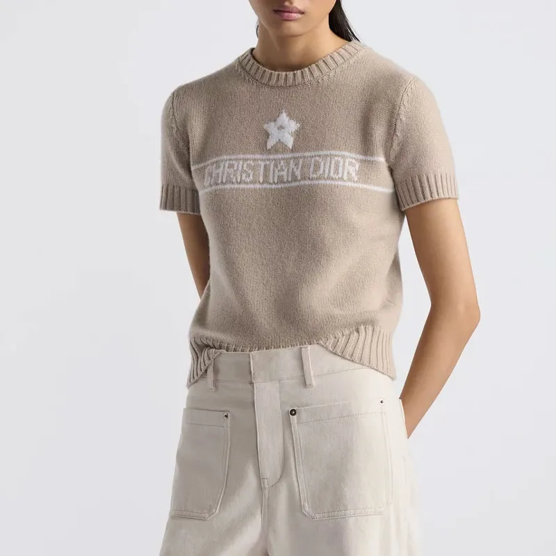 DIOR SS25 Cashmere Sweater Women's Khaki-2