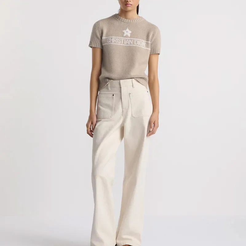 DIOR SS25 Cashmere Sweater Women's Khaki-4