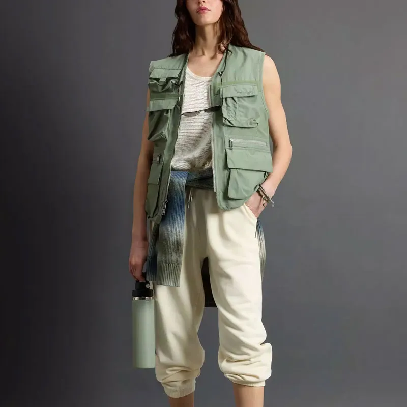 WOOLRICH SS25 Vest Unisex Green-5