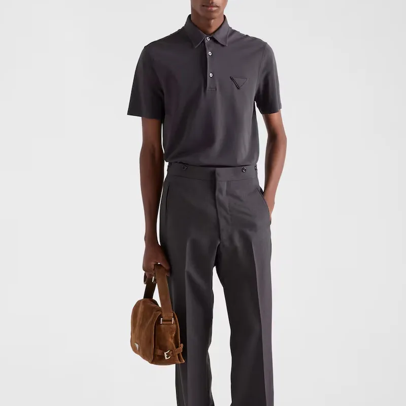 PRADA Piqué Polo Shirt-1