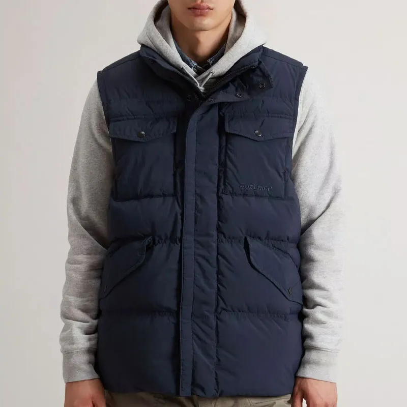 WOOLRICH Down Vest Men's Marine Blue-1