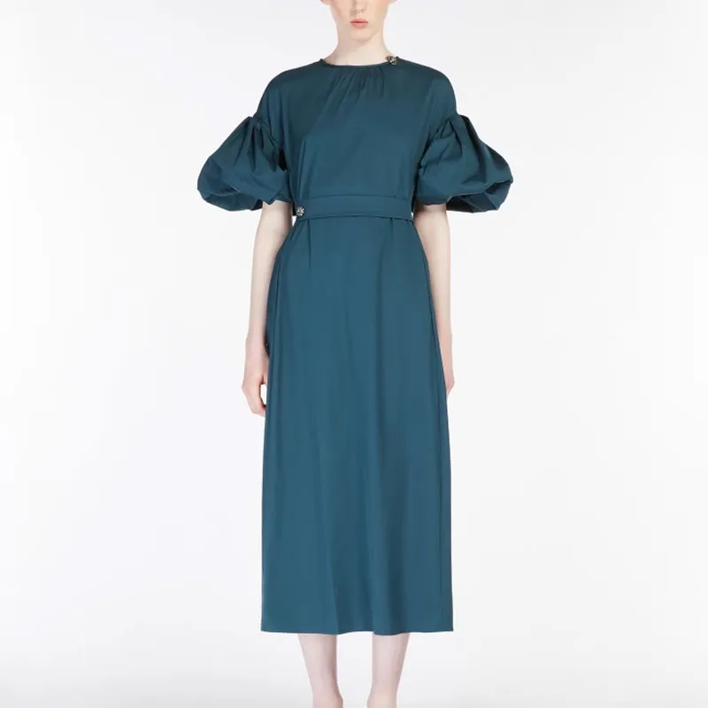 MaxMara SS25 Short Sleeved Dress Women's Green-1