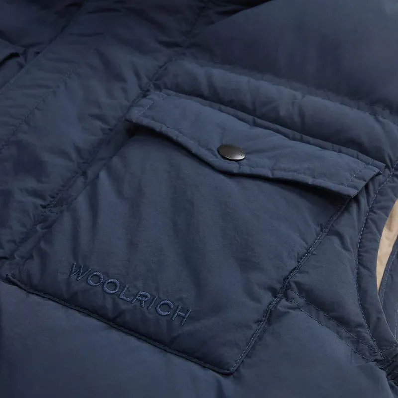 WOOLRICH Down Vest Men's Marine Blue-6