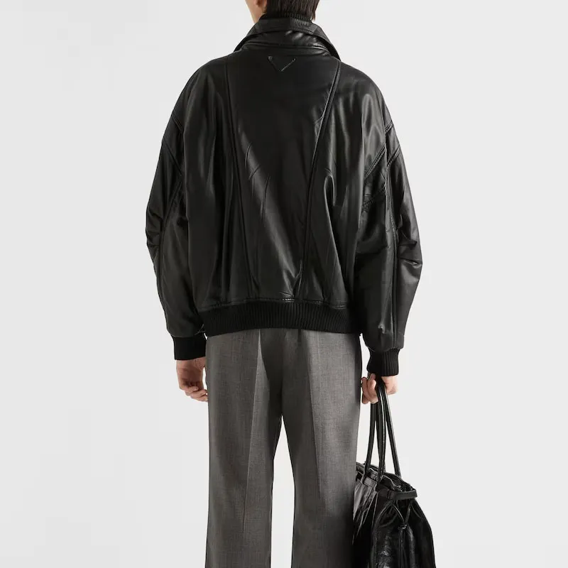 PRADA Nappa Leather Bomber Jacket-2