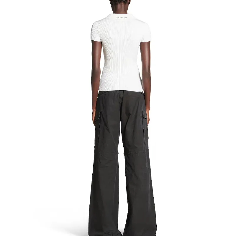 Balenciaga Polo Shirt Slim Fit Women's White-2