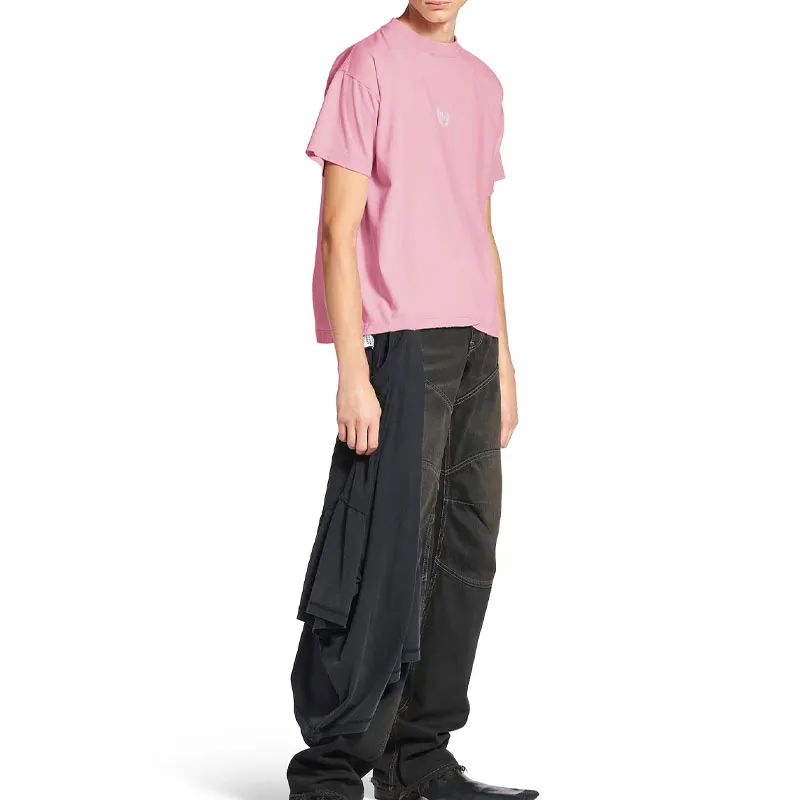 Balenciaga T Shirt Loose Fit Unisex Pink-4