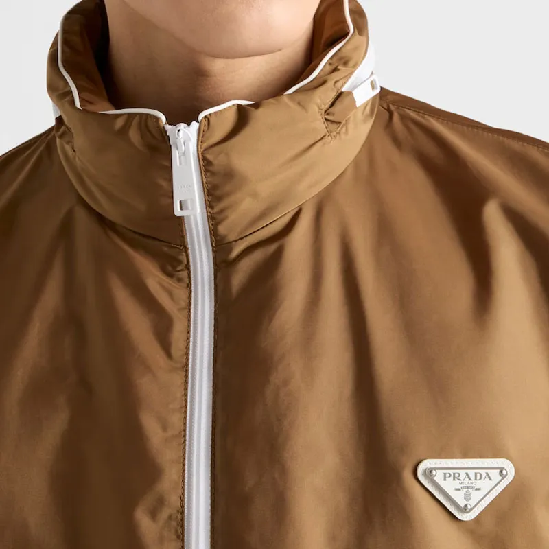 PRADA Re Nylon Jackets & Coats Men's Brown-4