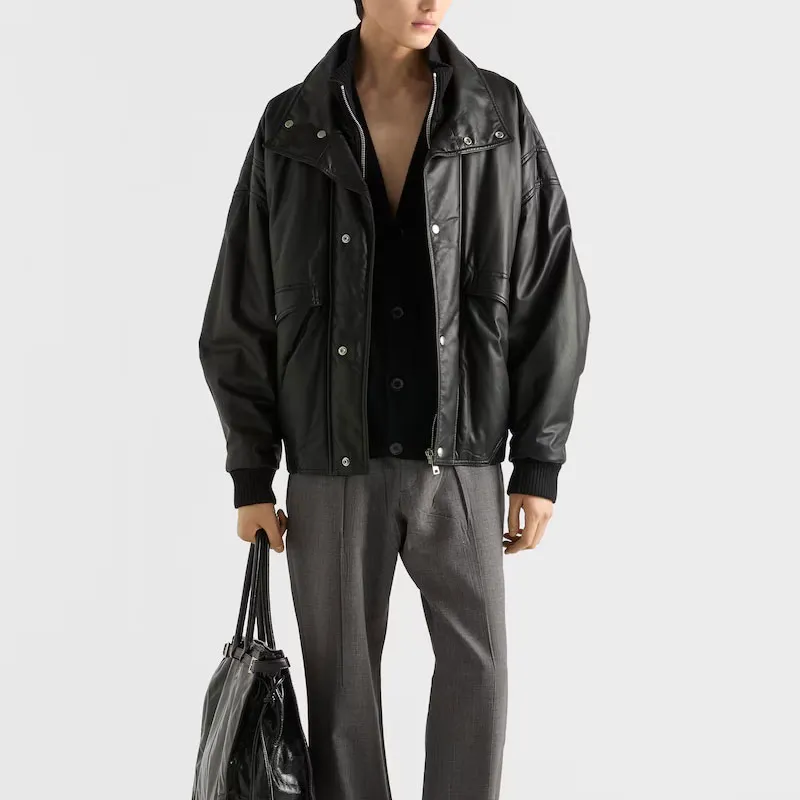PRADA Nappa Leather Bomber Jacket-1