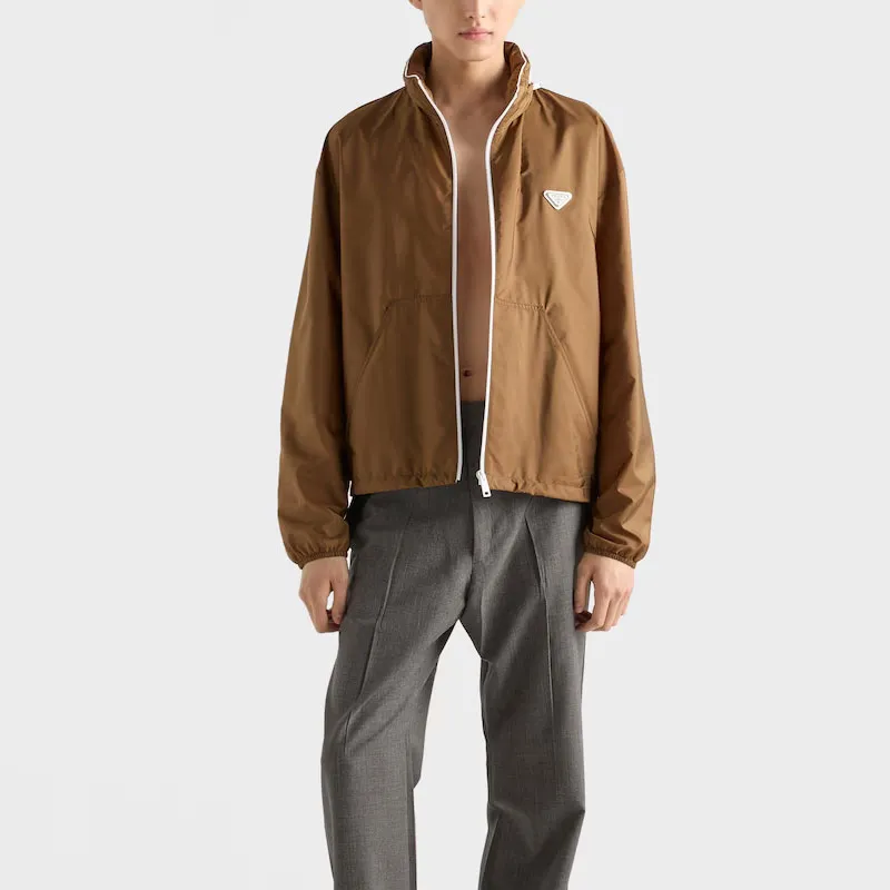 PRADA Re Nylon Jackets & Coats Men's Brown-1