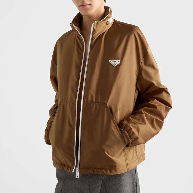 PRADA Re Nylon Jackets & Coats Men's Brown-3