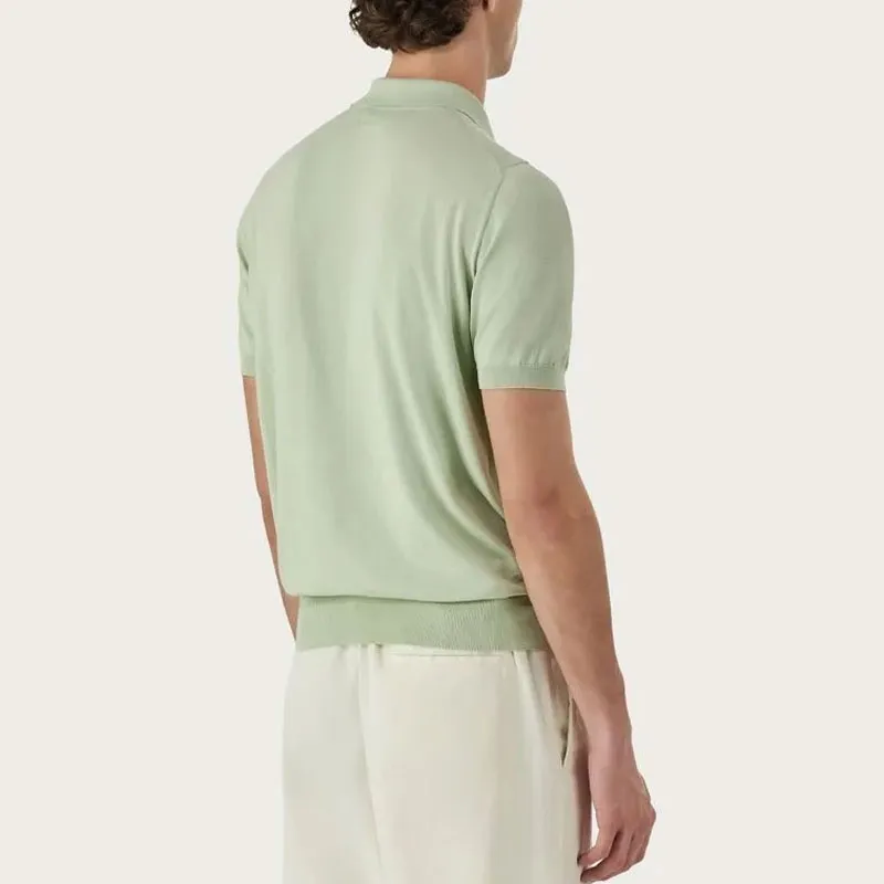 Canali Polo Shirts Men Green-2