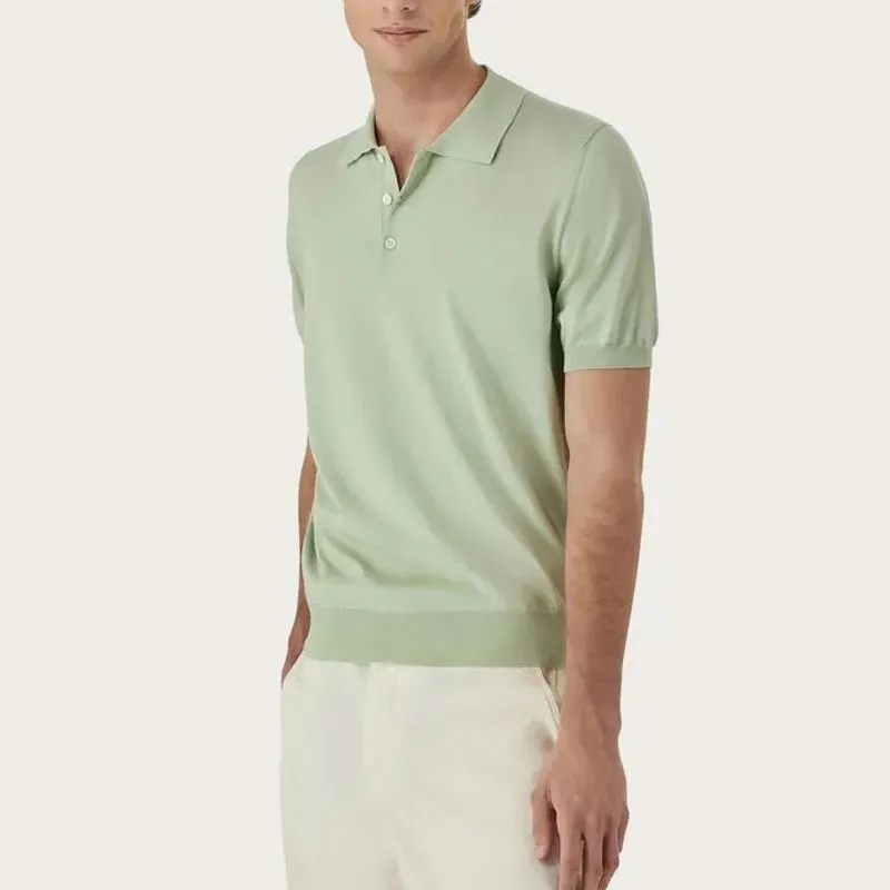 Canali Polo Shirts Men Green-1
