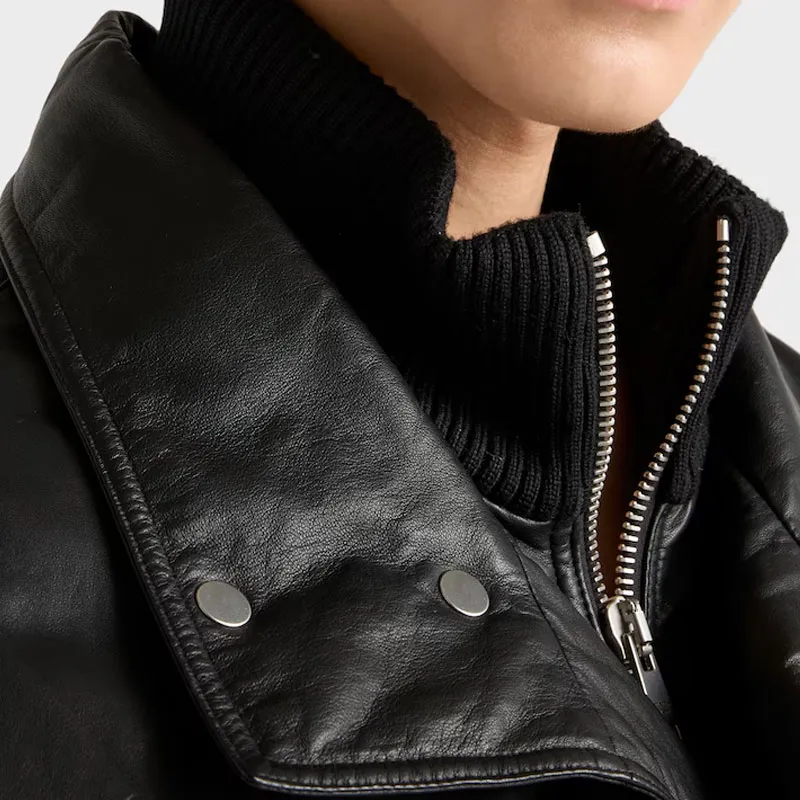 PRADA Nappa Leather Bomber Jacket-5