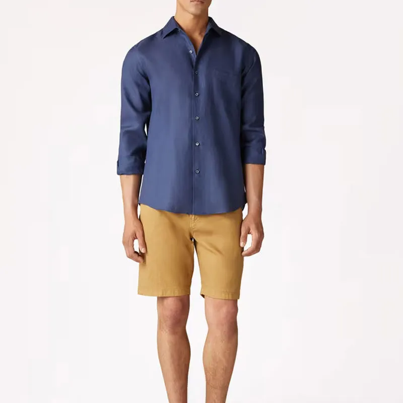 Loro Piana Shirt Men's Marine Blue-3