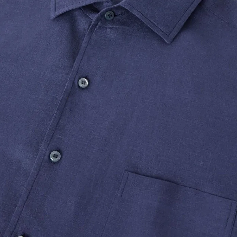 Loro Piana Shirt Men's Marine Blue-5