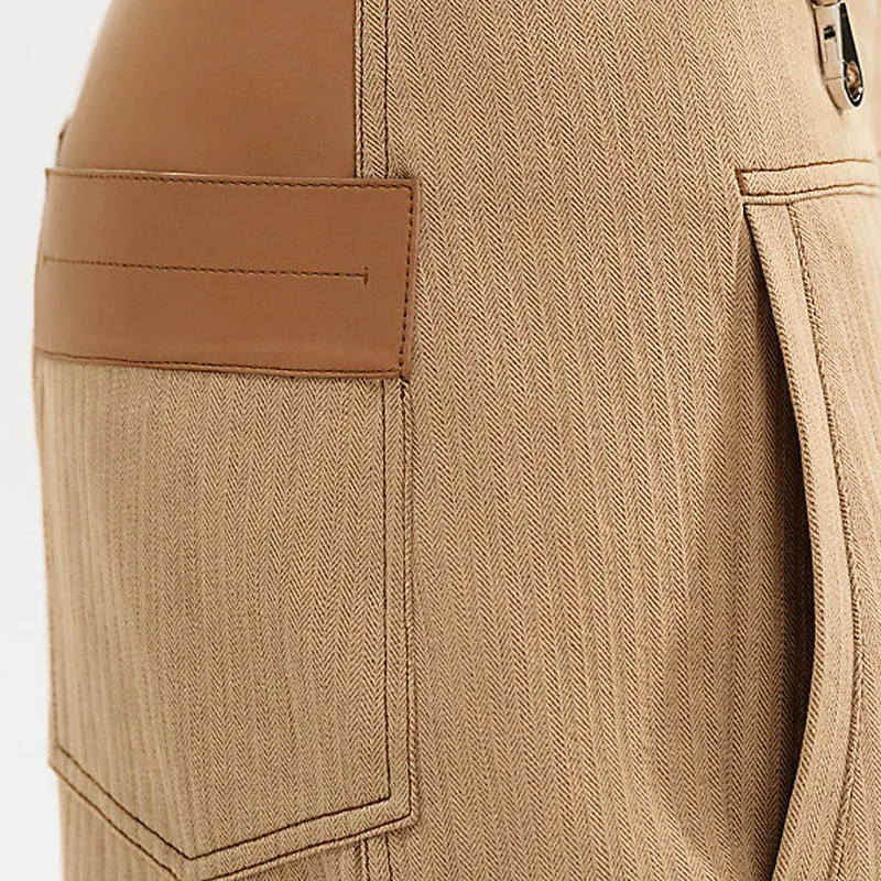 HERMES SS25 Jeans Women's Khaki-3