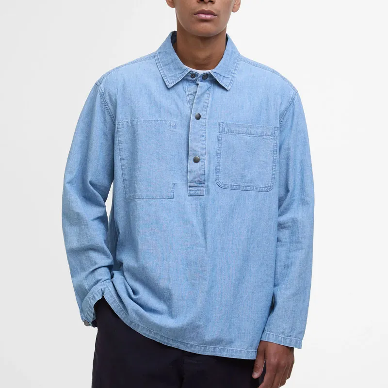 BARBOUR Shirts Men Blue-2