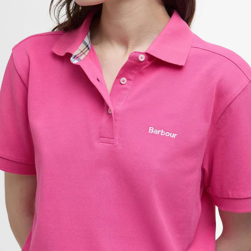BARBOUR Polo Shirt Women's Rose Pink-4