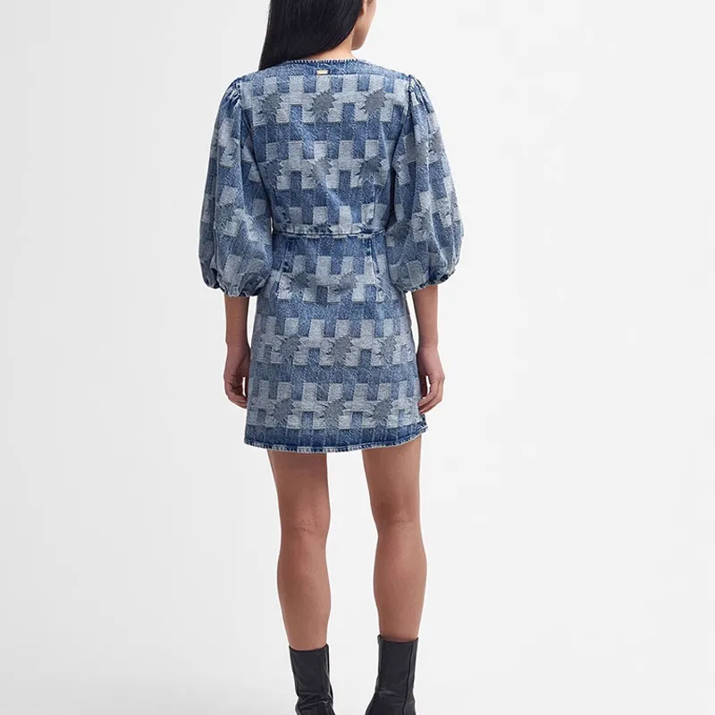BARBOUR SS24 Short Sleeved Dress Women's Blue-2