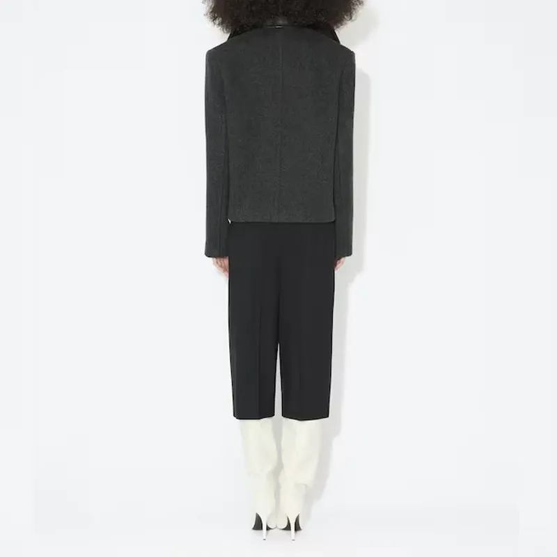 Alaia Double Breasted Straight Fit Pea Coat-2