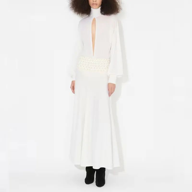 Alaia Casual Long Skirt Women's White-1