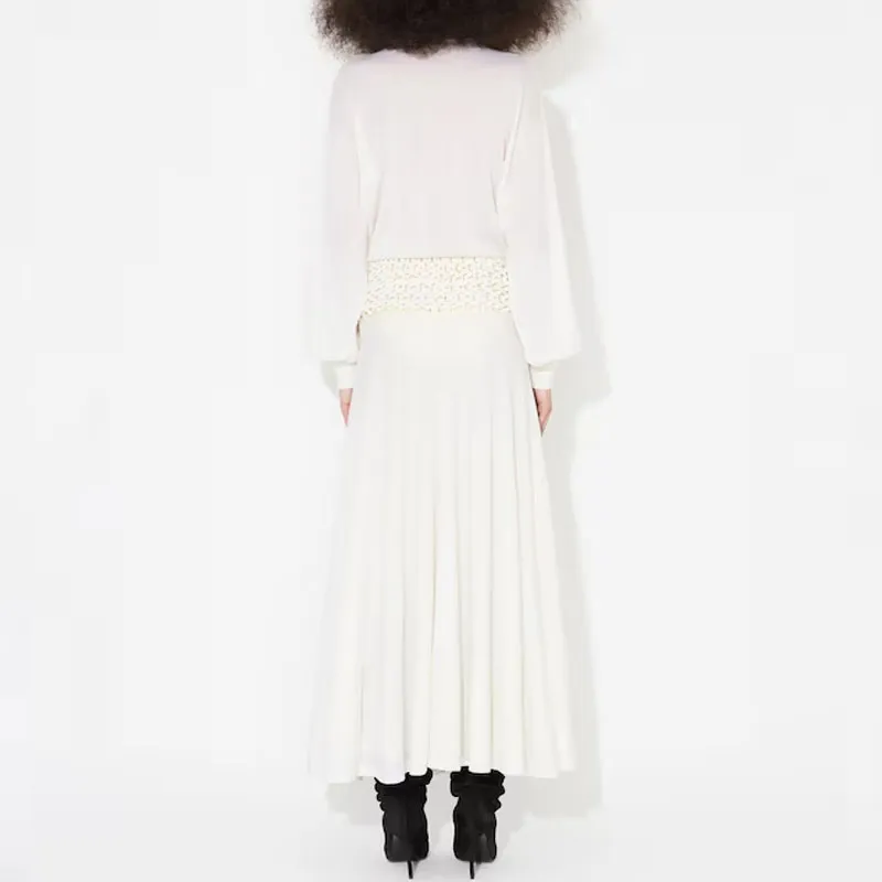 Alaia Casual Long Skirt Women's White-2