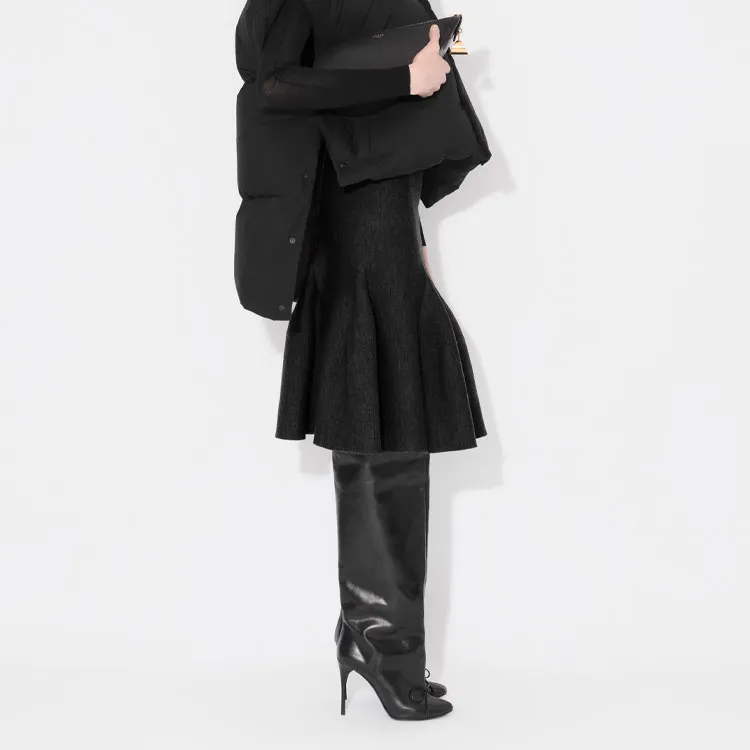 Alaia Godet Knit Midi Skirt-3