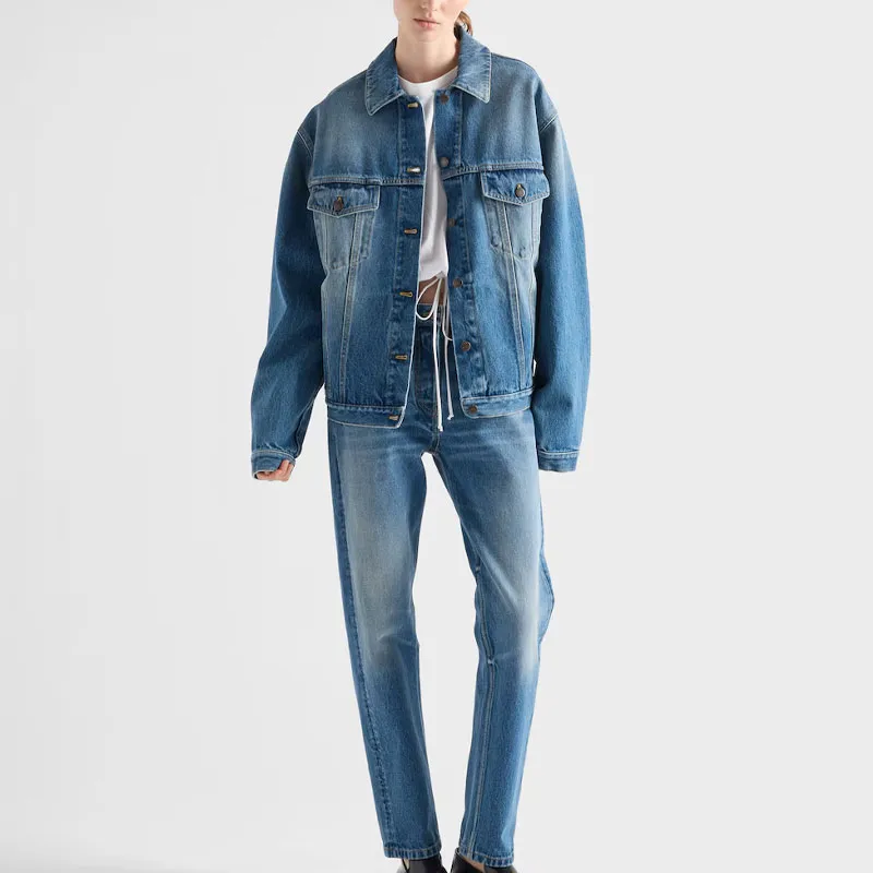 PRADA Button Up Denim Jacket-1