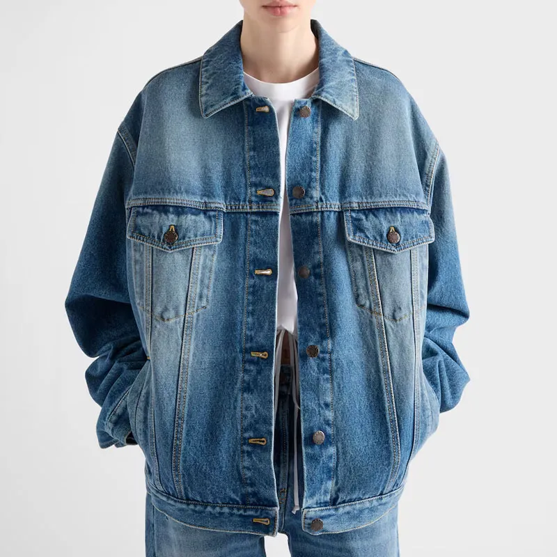 PRADA Button Up Denim Jacket-3