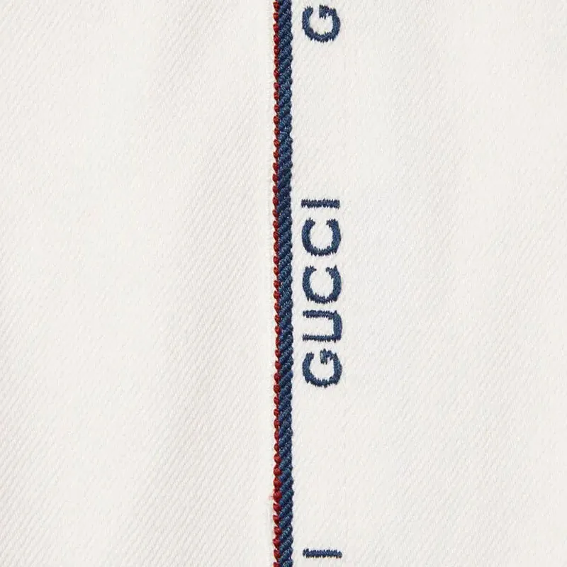 GUCCI FW25 Lido Collection Denim Jacket Men's White-7