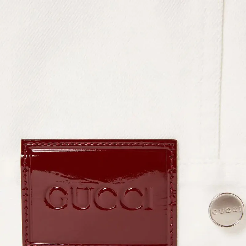 GUCCI FW25 Lido Collection Denim Jacket Men's White-8