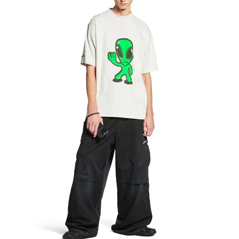 Balenciaga T Shirt Regular Fit Men's White-2