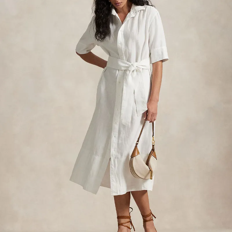 Polo Ralph Lauren Belted Midi Shirt Dress-1