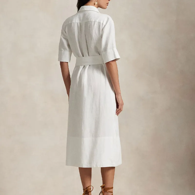 Polo Ralph Lauren Belted Midi Shirt Dress-2
