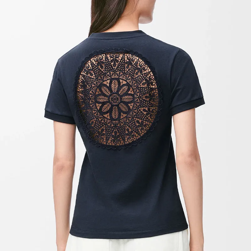 LOEWE Paula's Ibiza Regular T Shirt Women's Marine Blue-2