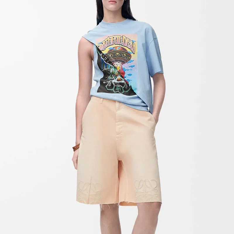 LOEWE x Grateful Dead Paula's Ibiza Drop Shoulder Sleeve T Shirt Women's Blue-1