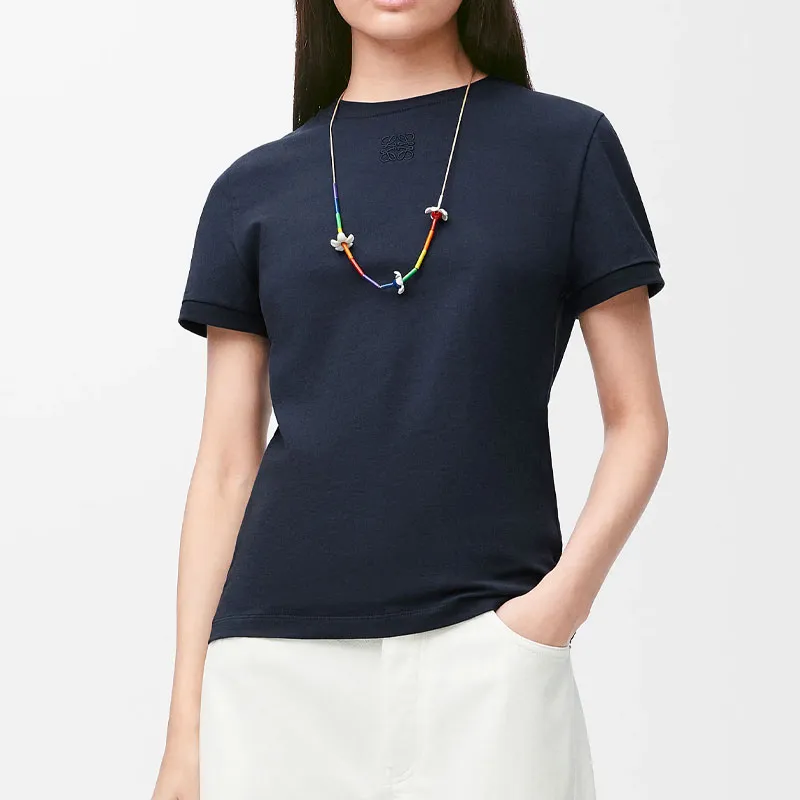 LOEWE Paula's Ibiza Regular T Shirt Women's Marine Blue-1