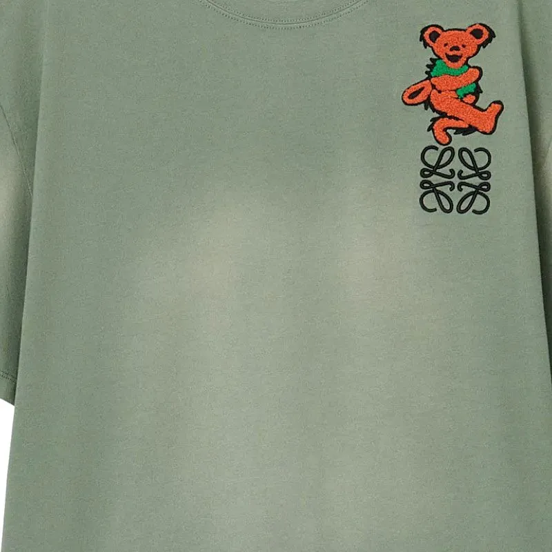 LOEWE x Grateful Dead Paula's Ibiza Drop Shoulder Sleeve T Shirt Women's Green-1