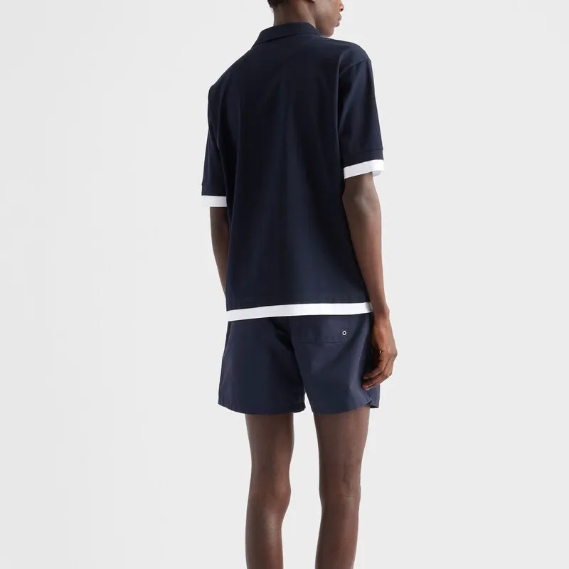 PRADA Polo Shirts Men Blue-2