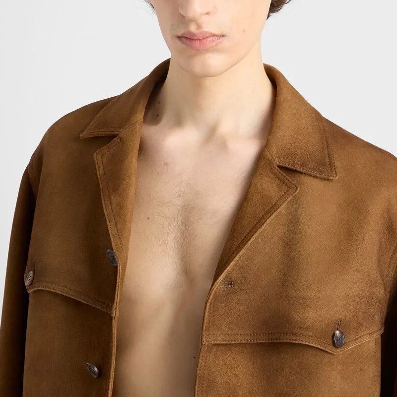 PRADA Leather Jacket Men's Smoky-4